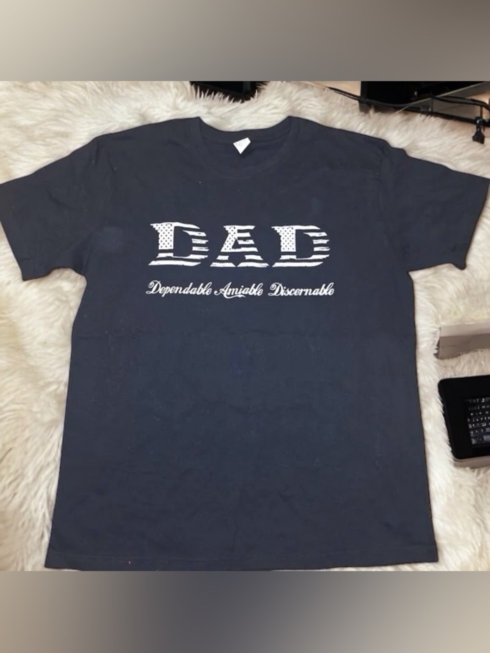🤩DAD Graphic Tee - Navy with White Print